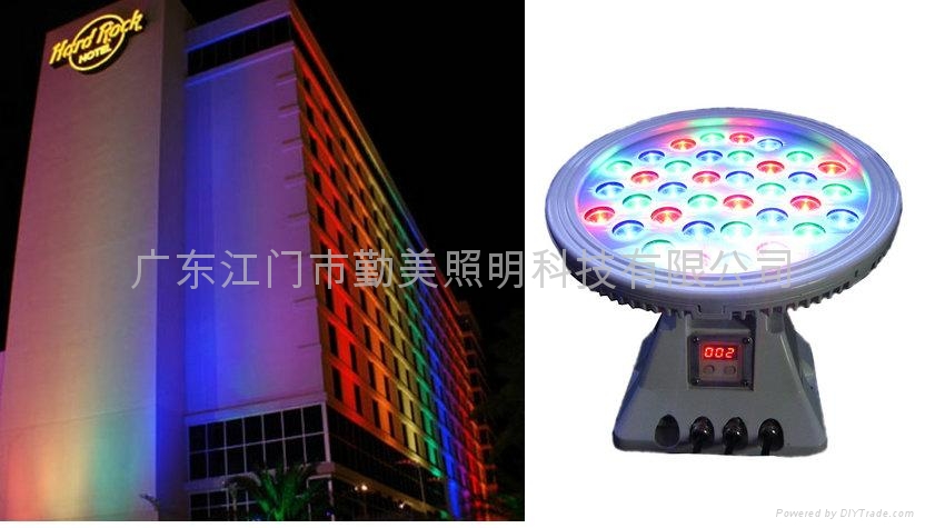 36W大功率全彩DMX512外控超聚光LED投光灯 4