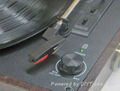 Hot portable leather Suitcase retro turntable player  5