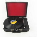 Newest Deluxe 3-speed Portable Vinyl Turntable Recorder 4