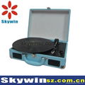 Newest Deluxe 3-speed Portable Vinyl Turntable Recorder 5