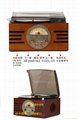 Classic retro wood phonograph deluxe gramophone Vinyl turntable record player 5