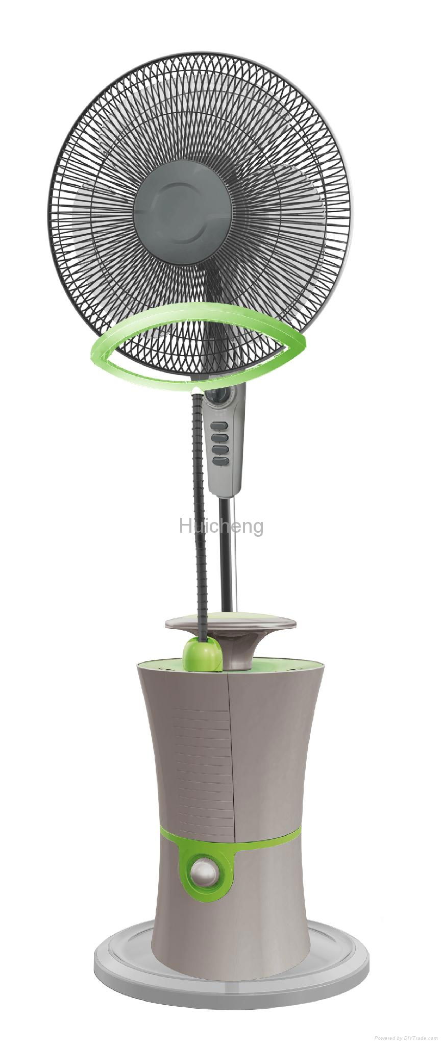 2015 new on sale electric fans with spray water mist standing fan