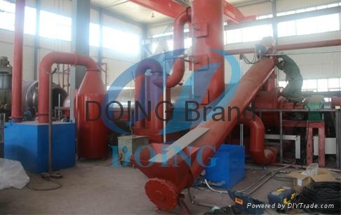 pollution tyre pyrolysis continuous fully automatic plant plastics rubber industrial machine supplies