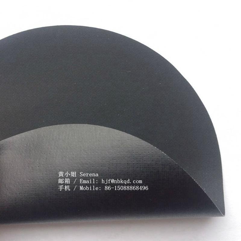 0.45mm可熱壓可高頻焊接黑色丁晴橡膠夾絲布