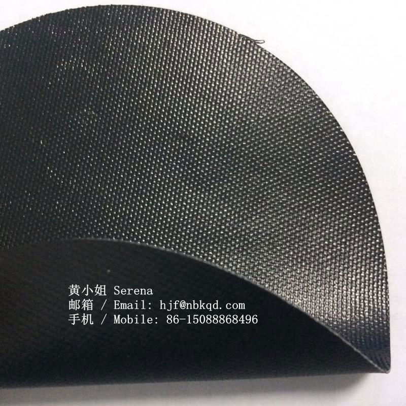 0.5mm黑色阻燃防火玻纤布双面PVC胶 B1阻燃