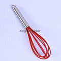 silicone egg-beater food grade silicone whisk 4