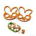 silicone rabbit egg frying/silicone kitchen set 3