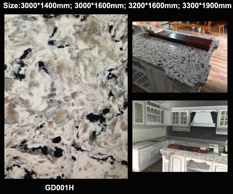 Guolian Quartz Slab Largest Size In Nano Polish Quartz Stone Slab Price