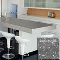 Guolian Quartz Slab Bianco Luminoso white with mirror  2