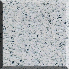 Guolian Quartz Slab Bianco Metallo White with Zinc