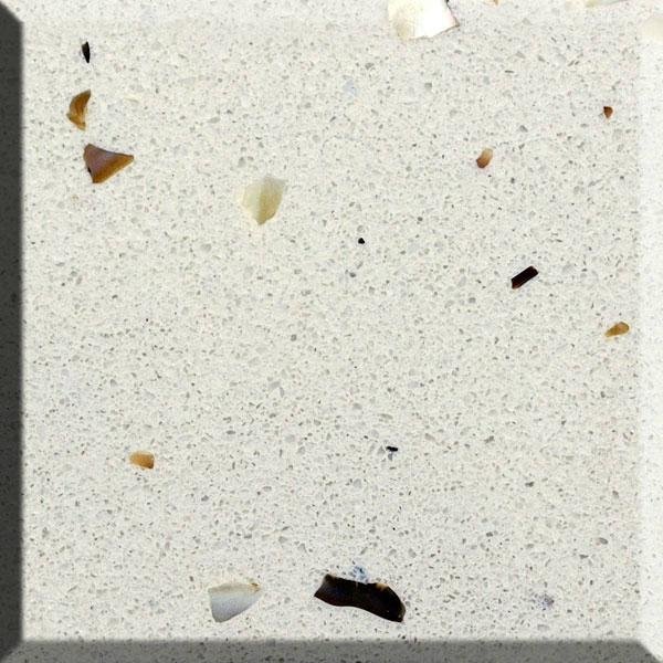 Guolian Stone Quartz Slab Multicolor Pearla Off White
