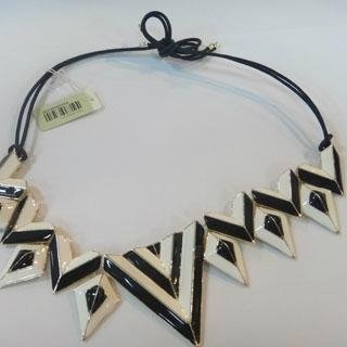 gold plated enamel triangle rope necklace jewelry exaggerated alloy