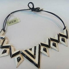 gold plated enamel triangle rope necklace jewelry exaggerated alloy