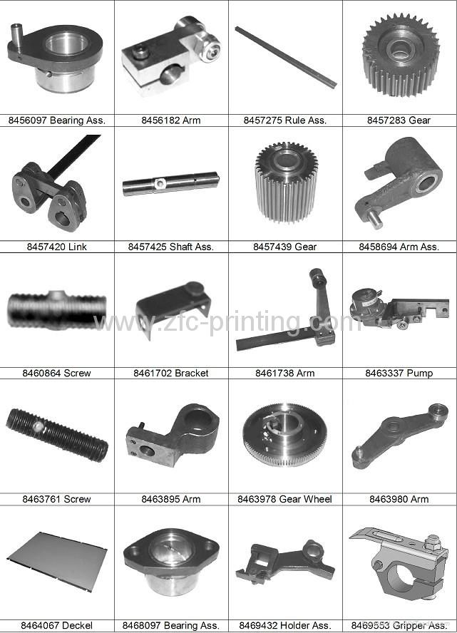 spare parts for Solna 25 (483x640mm) sheet fed offet printing press 2