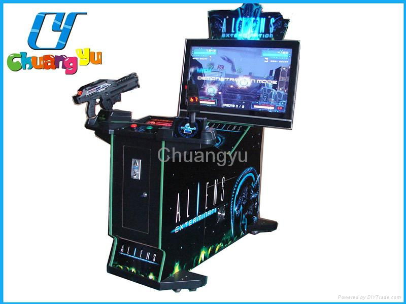 Arcade aliens extermination game machine