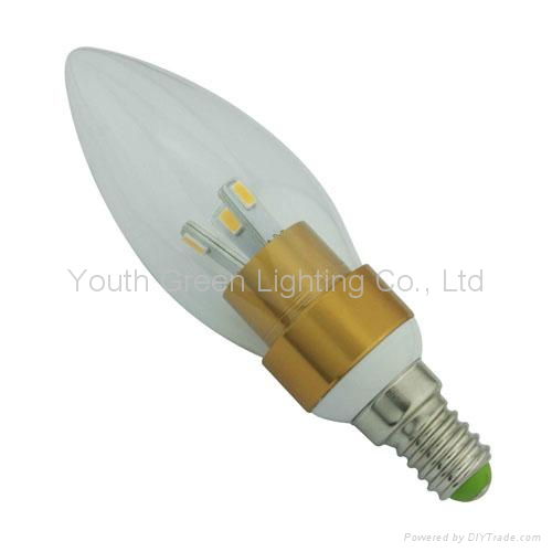 5630/3014 3W LED Candle Bulb from Youth Green Lighting