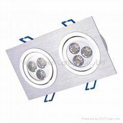 6W Square Ceiling downlight 2*3*1W Light Fixture from Youth Green Lighting Techn