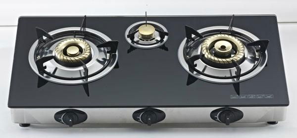 3 burner gas cooker OR gas stove OR gas cooker