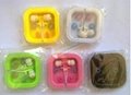 Promotion Retail box packing fashionable cute candy earphone in-ear cheap price 