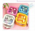 Promotion Retail box packing fashionable cute candy earphone in-ear cheap price 