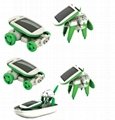  6 in 1 Kids Science Solar DIY Educational Kit Set Puzzle Boat Fan Car Robot Toy
