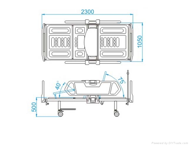 European Electric Two Function Nursing Bed 3