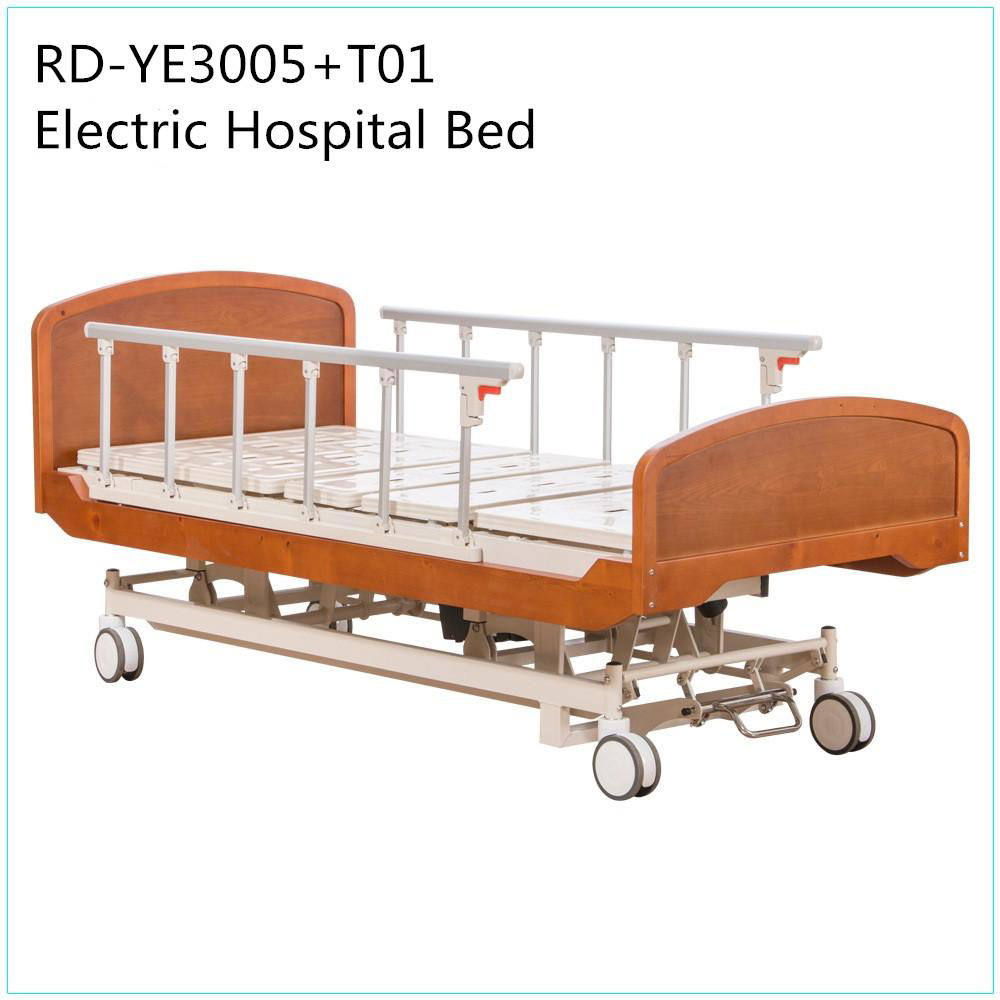 Wooden Homecare Bed Electric Hospital Nursing Home Bed 2