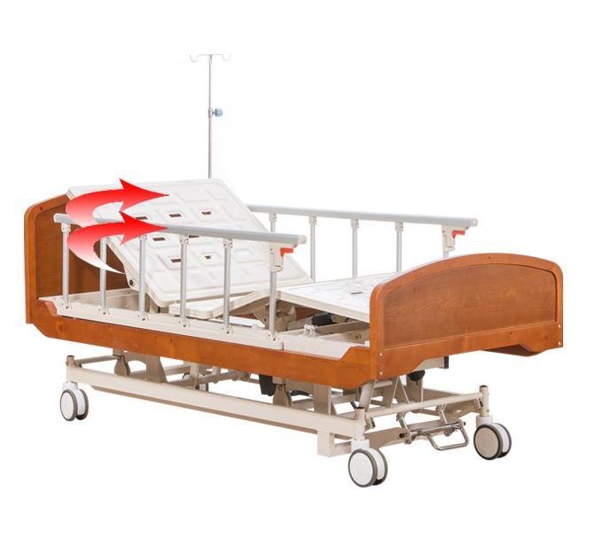 实木床头尾板五功能多功能电动病床 电动调节护理床  3