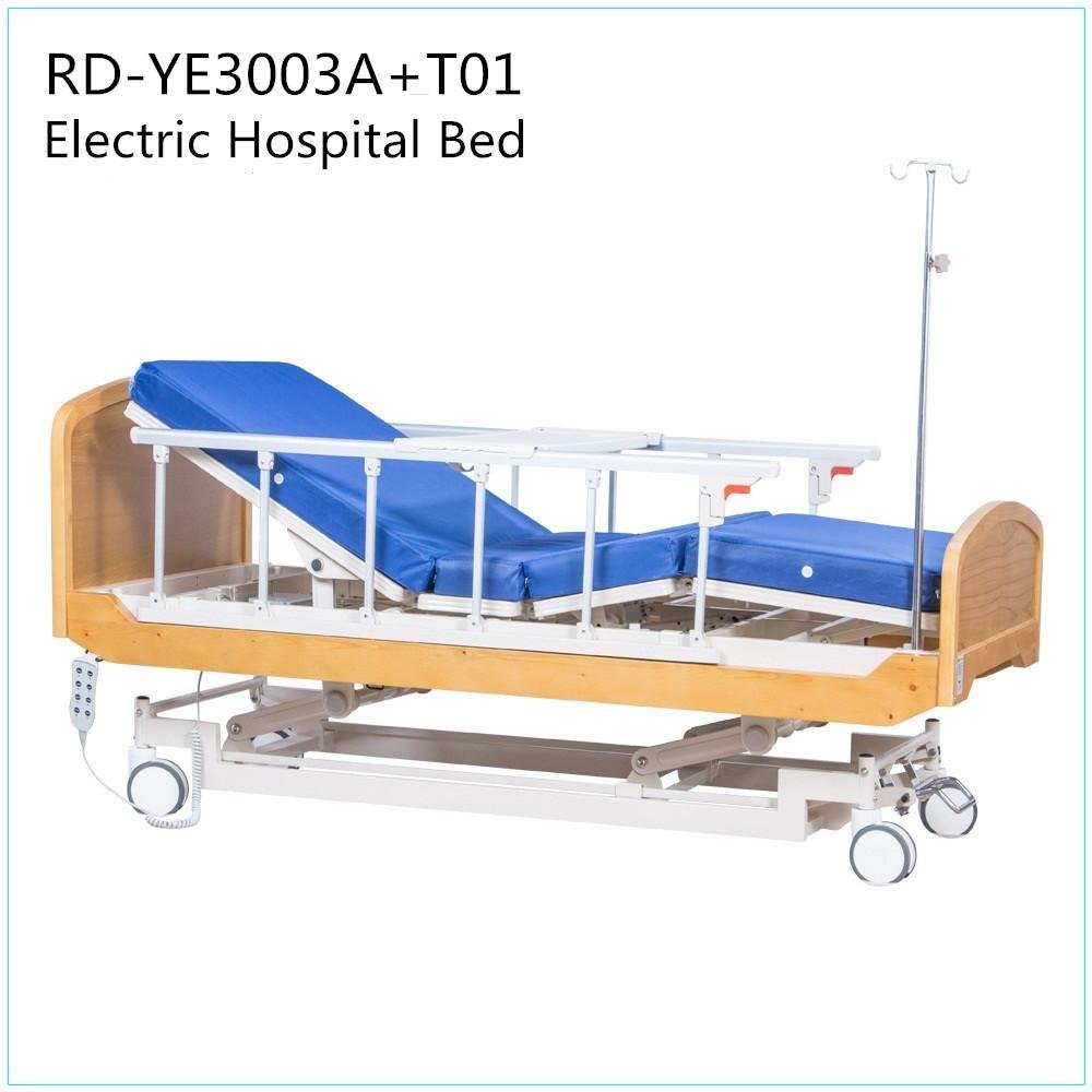  实木床头 三功能电动 老人家用康复护理病床