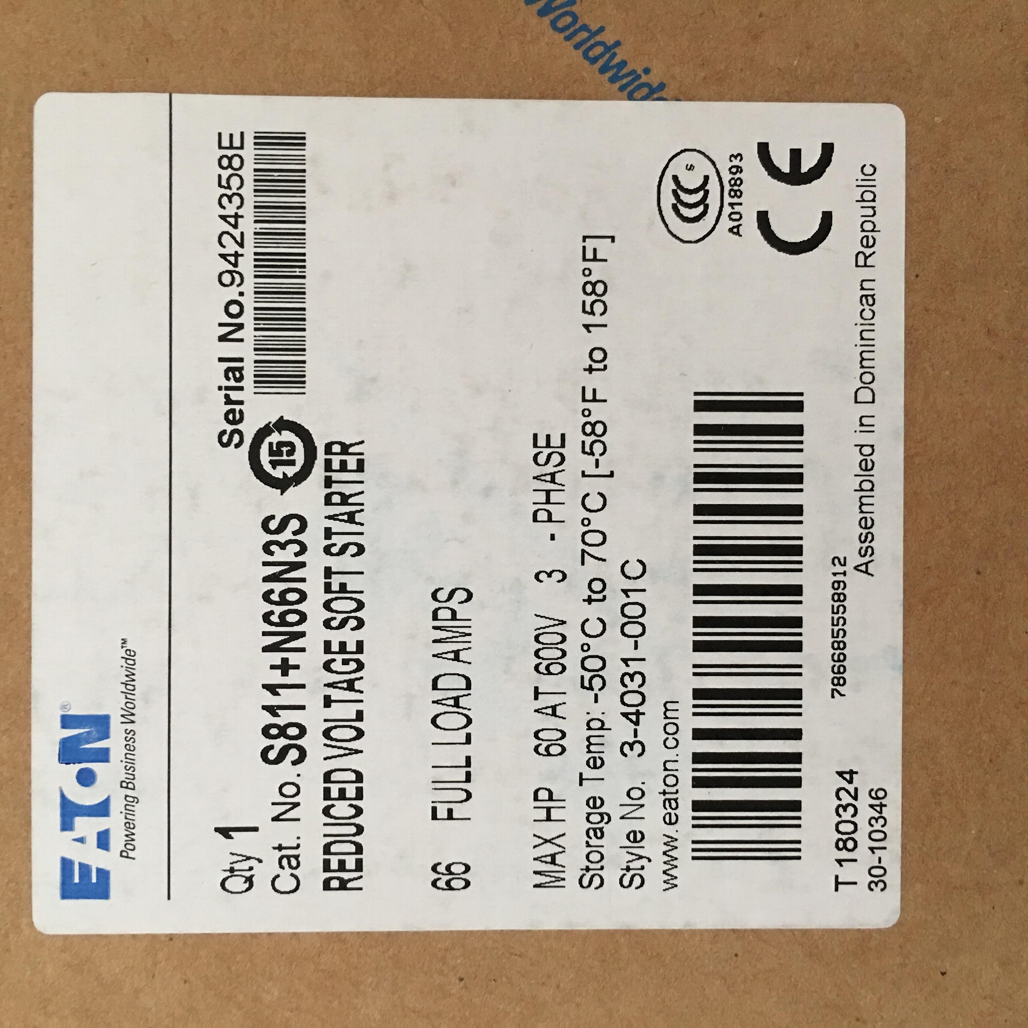 伊頓EATON軟啟動器S811+S801(特價現貨）
