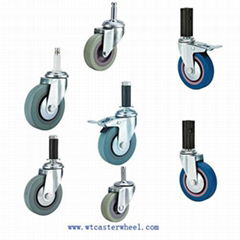 Grey PVC caster wheel for light duty