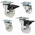 Transparent caster wheel with different