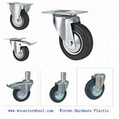 Industrial rubber caster european castor wheel