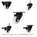 swivel with brake white PP caster small