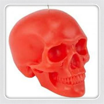 colored paraffin wax Skull Candles 5