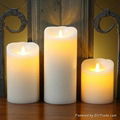 moving wick led flameless candle with