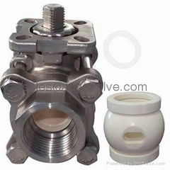 3PC ceramic ball valve