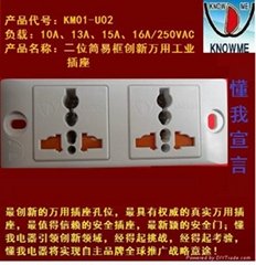 Two simple and new commercial electrical outlets