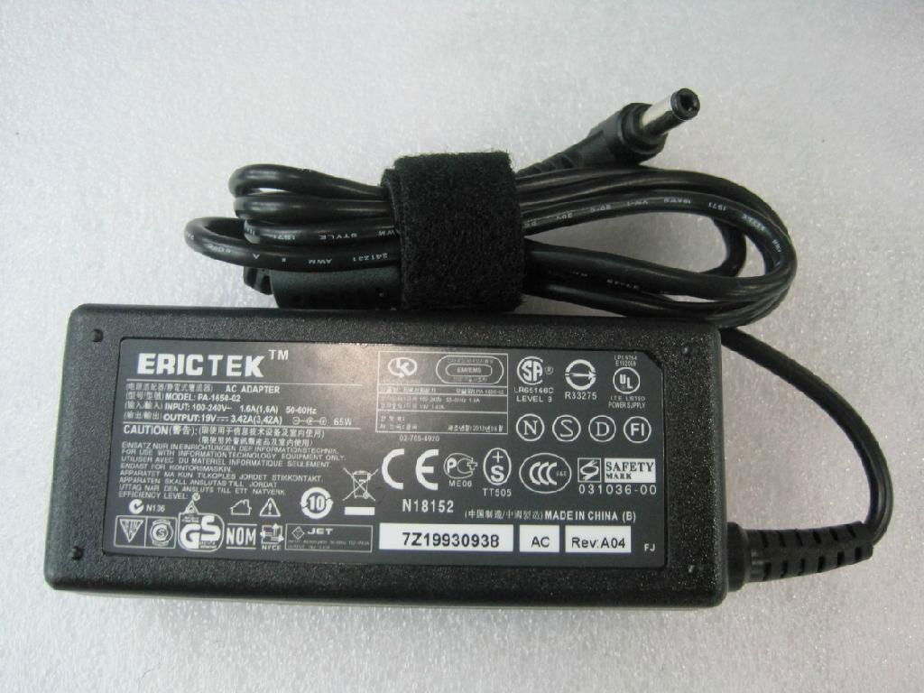 Factory direct sale Laptop Toshiba 19 v3. 42 a 65 w power supply charger 4