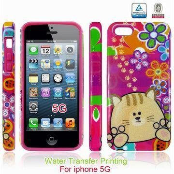 Water Transfer Printing PC+Silicone Cover for iPhone Samsung LG Sony etc 5