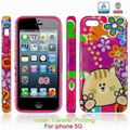 Water Transfer Printing PC+Silicone Cover for iPhone Samsung LG Sony etc 5