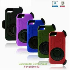 Commander 2-in-1 PC+Silicone Cover for Apple iPhone 5G