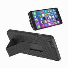 Mats Pattern 3-in-1 with Bracket Combo PC+silicone Case Cover for iPhone 6/6 plu