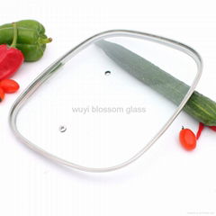 tempered glass lid square shaped