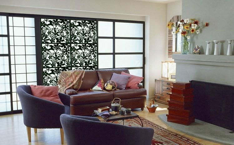  film wall stickers grilles fashion home partition entranceway room dividers  4