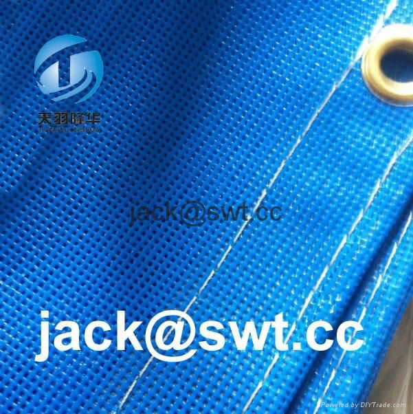 270G/M2 Blue Color PVC coated Polyester Safety Netting 4