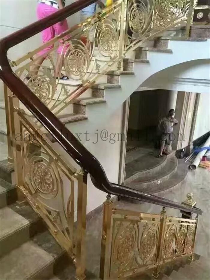 Outdoor Stainless steel spiral handrail stair Luxury interior stair guardrail 5