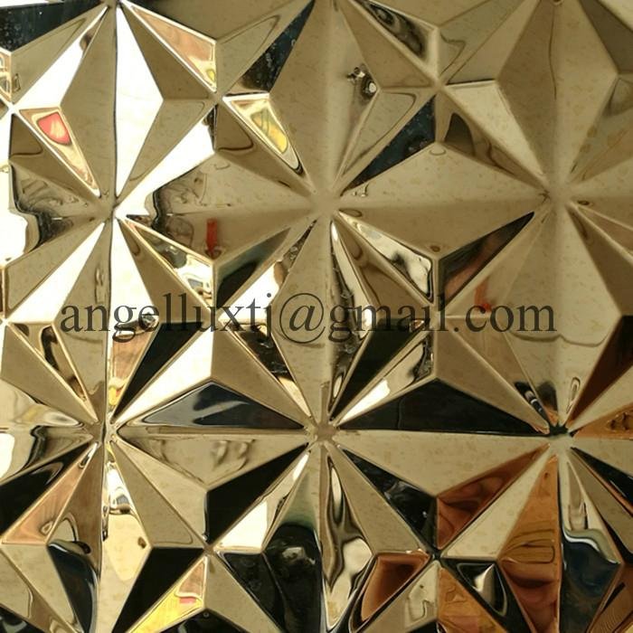 China Wall Decoration panel 3D stamped Stainless Steel Sheet supplier 3