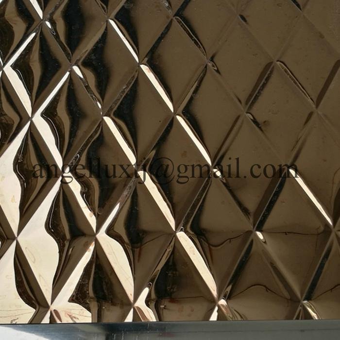 China Wall Decoration panel 3D stamped Stainless Steel Sheet supplier 4