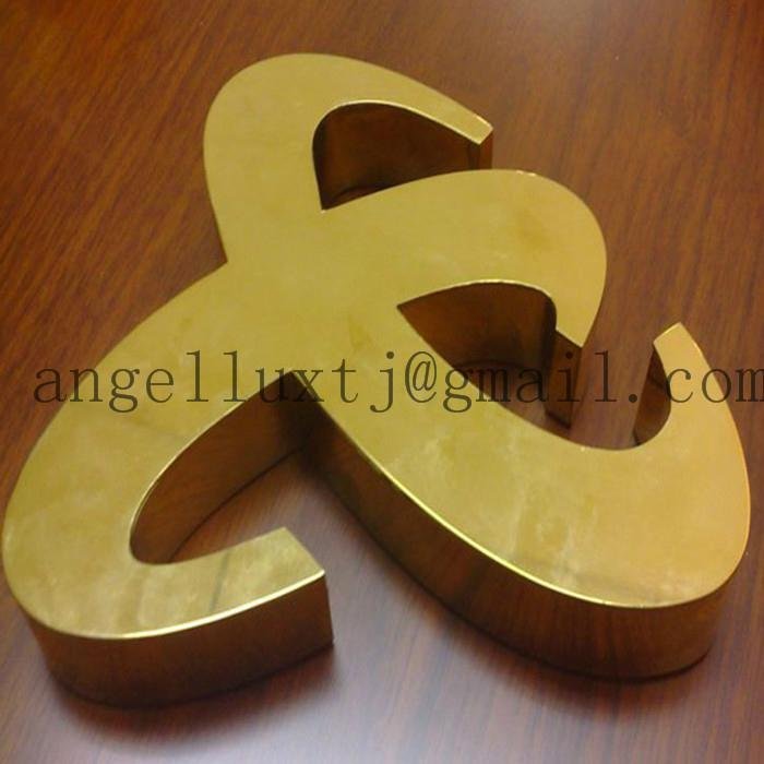 Brushed or Polished Stainless Steel Room Number Letters Customized Company Logos 3